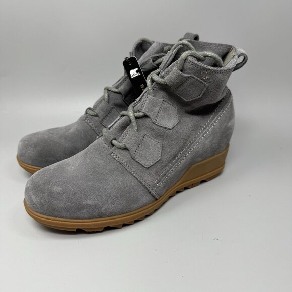 Sorel Women’s Evie Ankle Lace Quarry Grill Gray Size 10 Pull-on Boots Booties - Picture 4 of 9